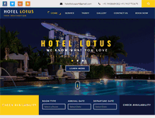 Tablet Screenshot of hotellotuspuri.com